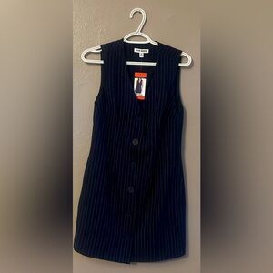 Steve Madden Blue Pinstripe Sleeveless Dress